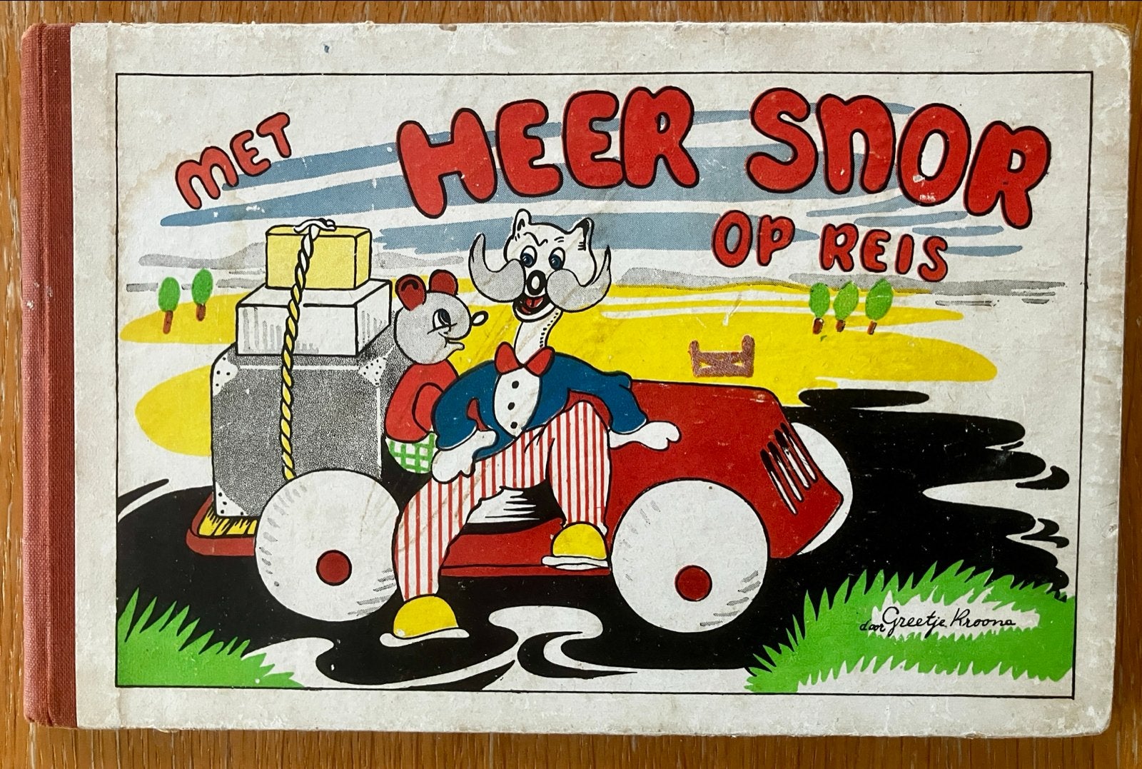 Met Heer Snor op Reis - Vintage Kinderboek, Ophalen of Verzenden, Gelezen, Fictie algemeen