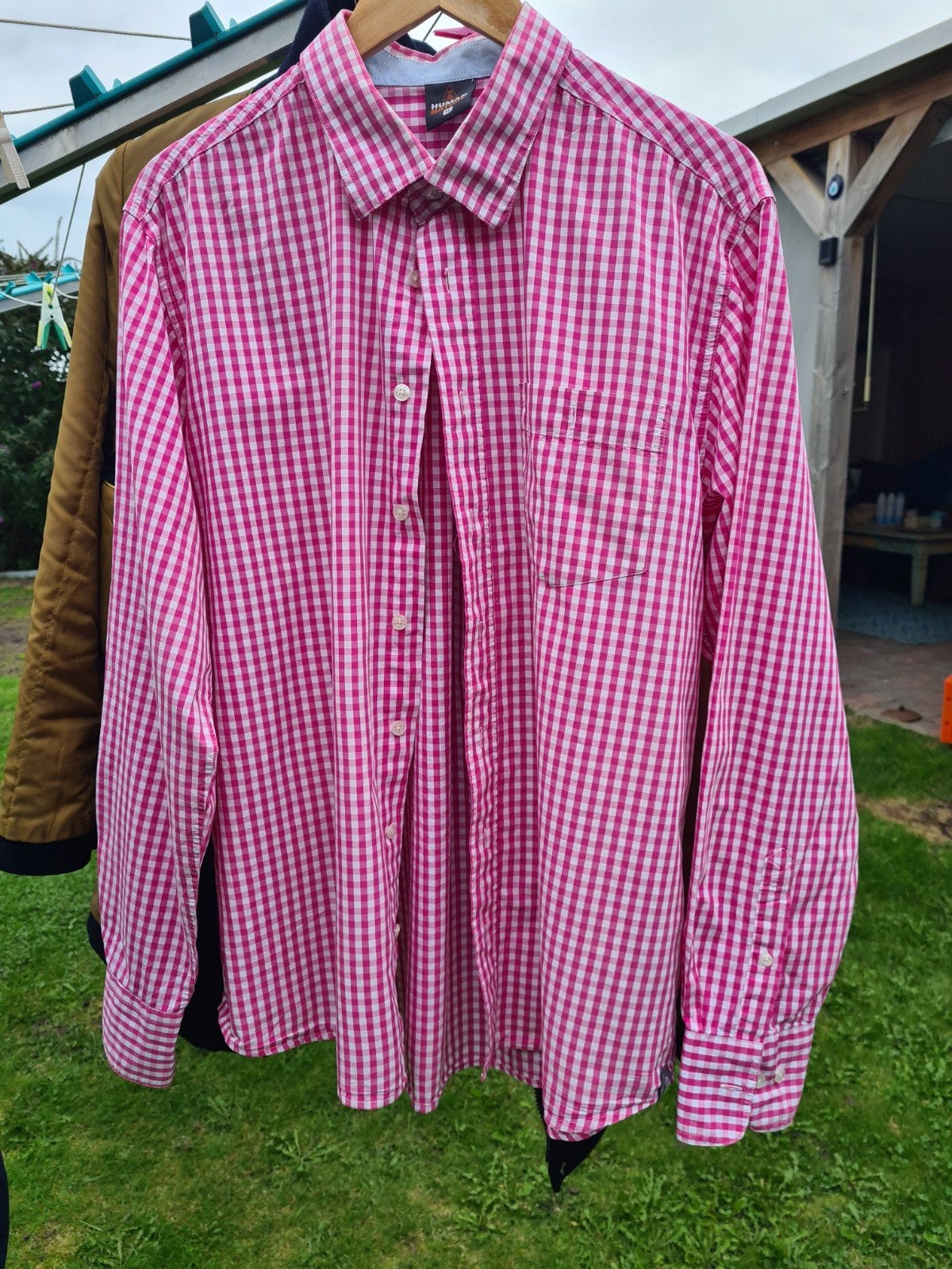2 Human Nature overhemden mt XL met klein ruitje in goede st, Kleding | Heren, Overige kleuren, Verzenden, Zo goed als nieuw, Human Nature