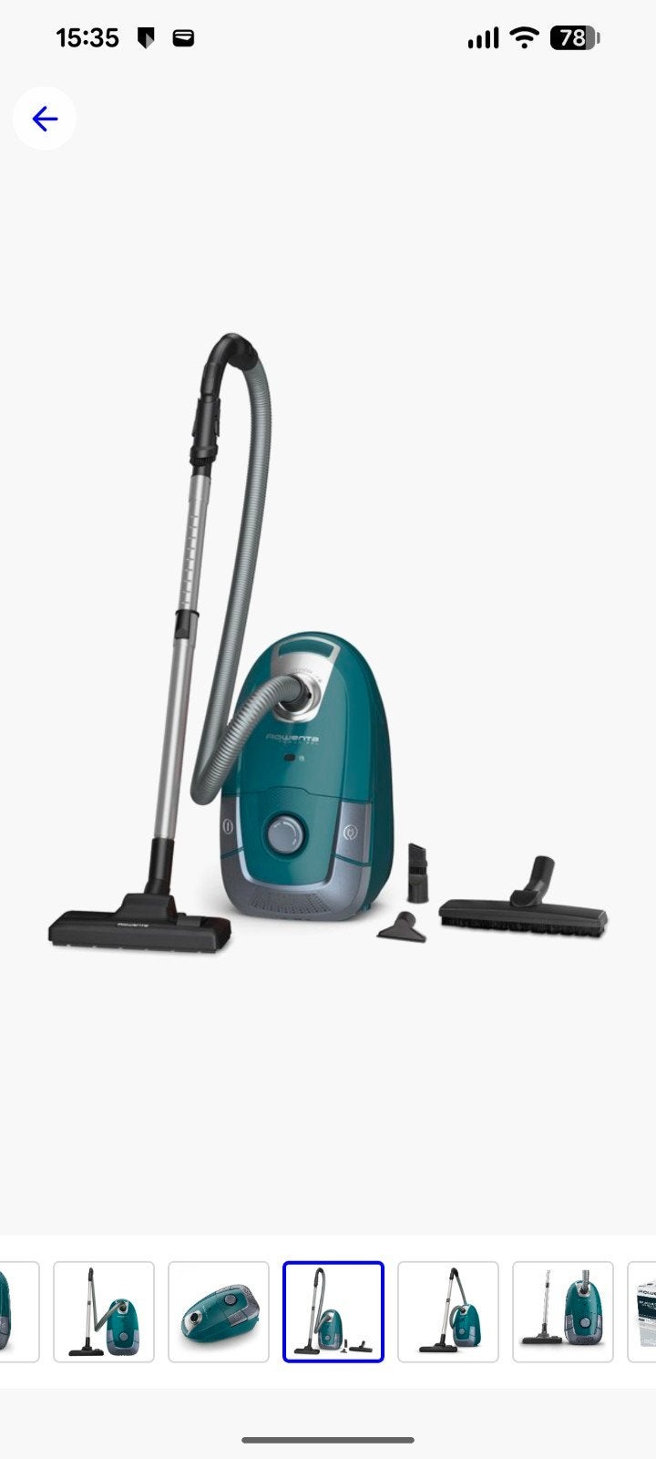 Rowenta stofzuiger met stofzakken en diverse zuigmonden, Inclusief accessoires, Gebruikt, Sledestofzuiger, Ophalen
