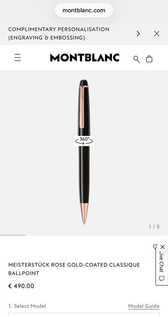 Montblanc Meisterstuck balpen nieuw Rosé, Verzamelen, Pennenverzamelingen, Ophalen of Verzenden, Nieuw, Balpen, Overige merken