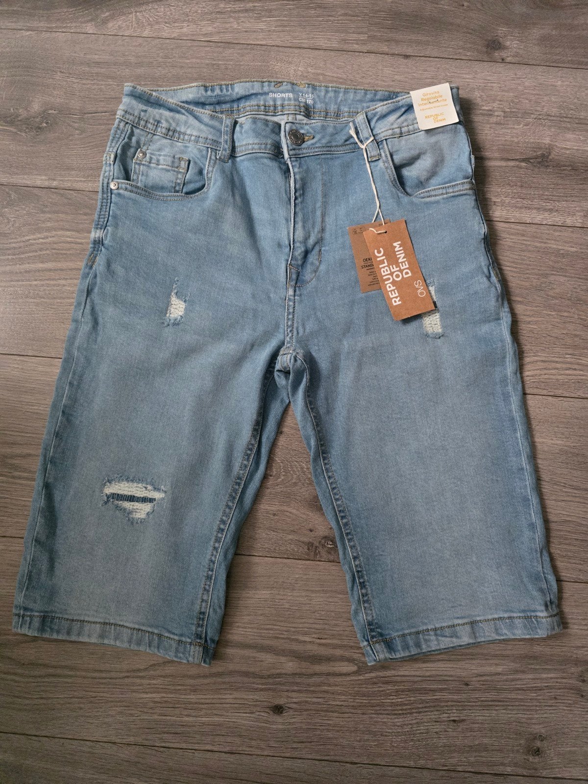 Blauwe korte broek Republic of Denim, maat 170, Nieuw (PC4), Kleding | Heren, Spijkerbroeken en Jeans, Ophalen of Verzenden, Nieuw