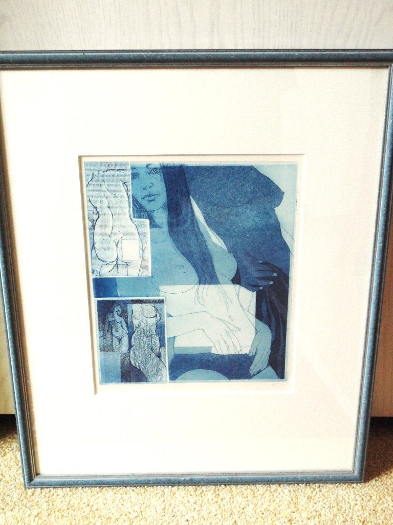 Goede Ets "Naakt" uit 1975  van Jan Michielsen [1930-2010], Ophalen of Verzenden