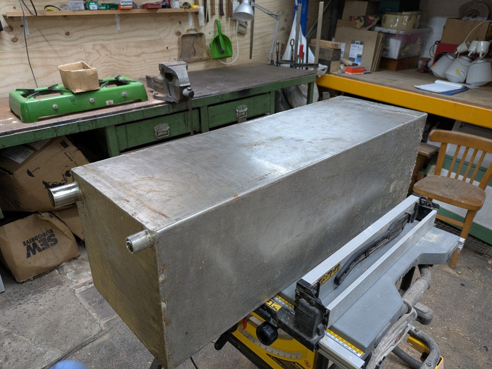 Rvs tank/reservoir - Gebruikt, Doe-het-zelf en Verbouw, Metalen, Ophalen, Gebruikt, Overige metalen