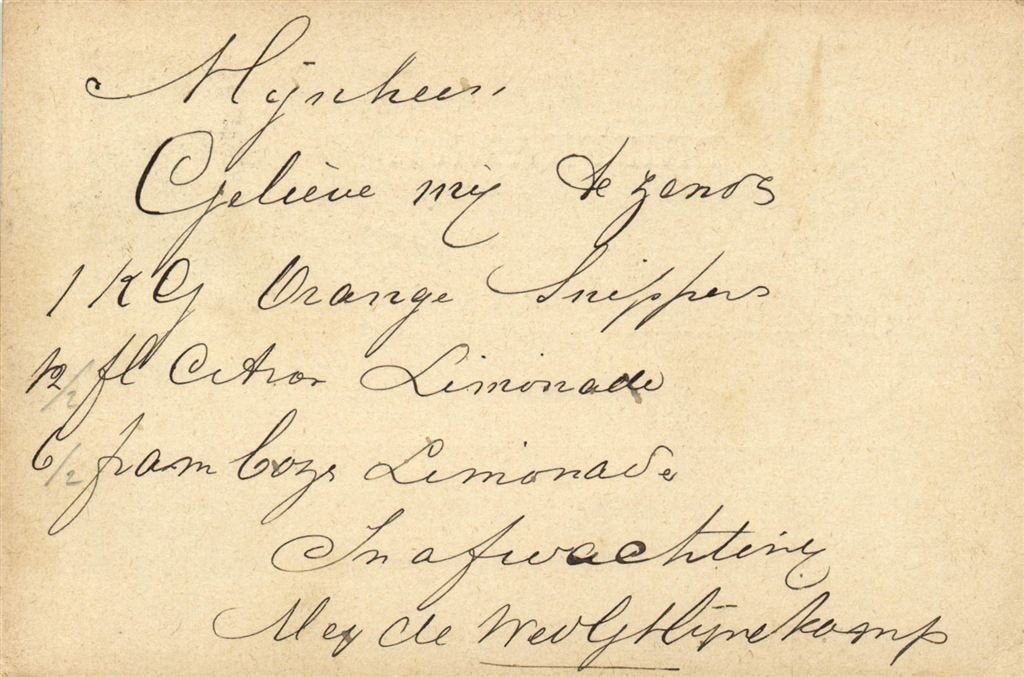 Wed. G. Hijnekamp, Wageningen - 10.1888? - briefkaart, Ophalen of Verzenden, Briefkaart