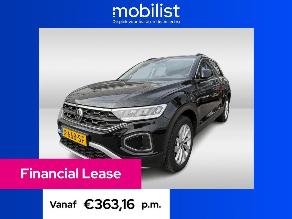 Volkswagen T-Roc 1.0 TSI Life Edition (bj 2024), Gebruikt, 1192 kg, Zwart, Automatische klimaatregeling