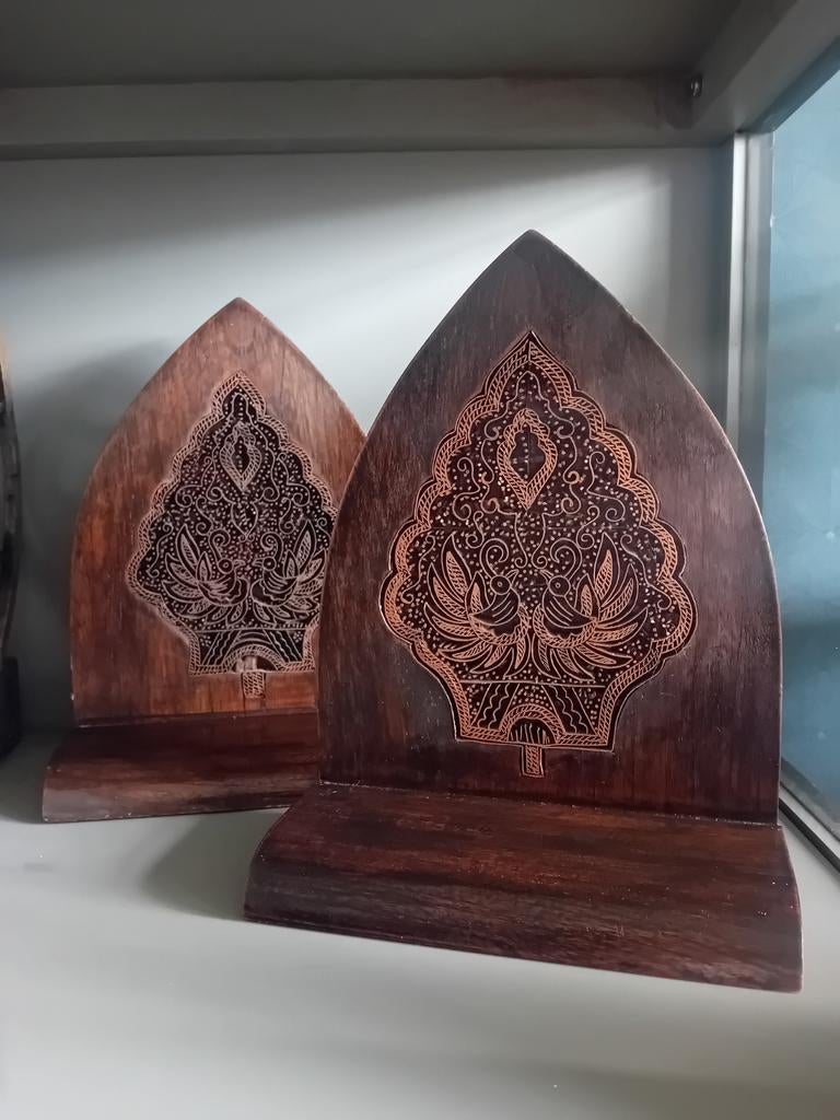 Unieke Indonesische Batik Boekensteunen Indo jakarta vintage, Ophalen of Verzenden, Nieuw