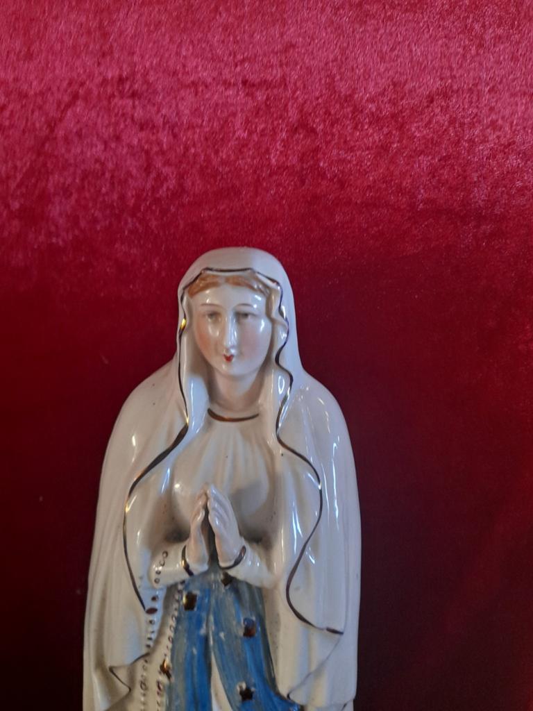 Oud porselein Mariabeeld 40cm, Ophalen, Zo goed als nieuw, Beeld(je)
