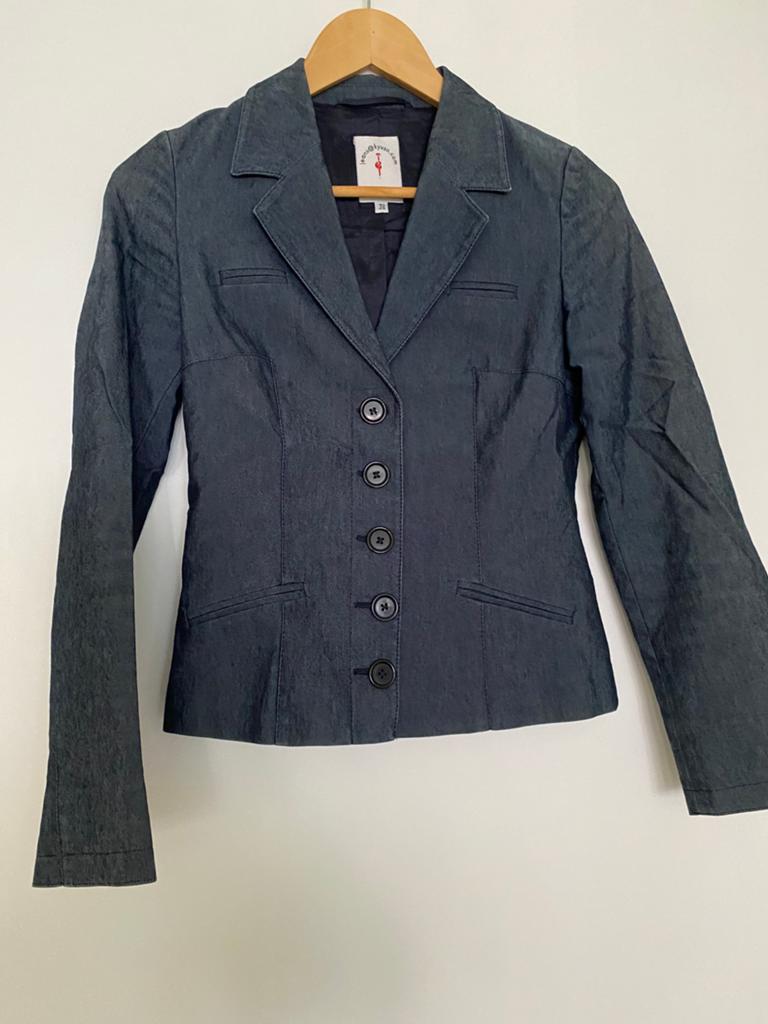 Mooi jeans jasje,Jeans Kyuso, maat 34, Ophalen of Verzenden, Gedragen, Maat 34 (XS) of kleiner, Blauw