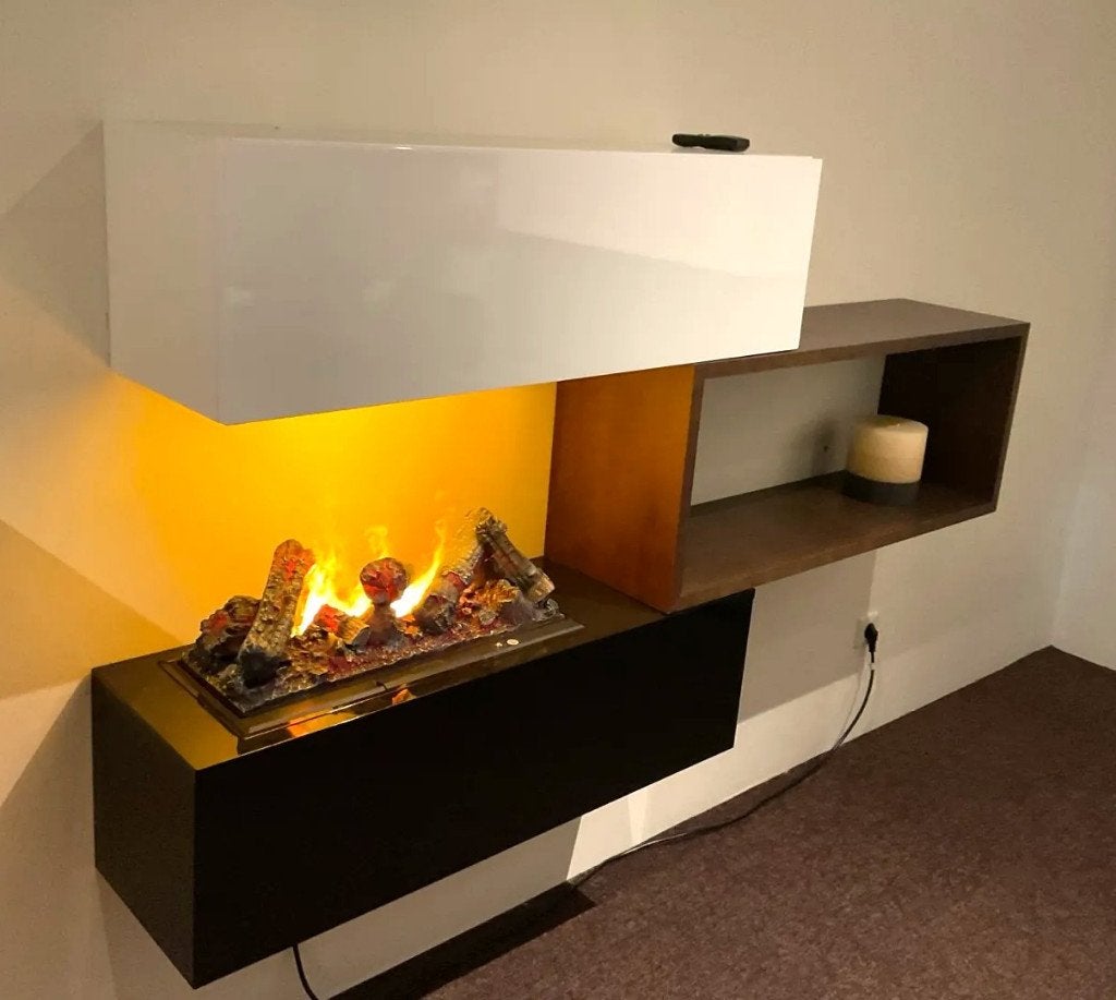 3-delig Wandmeubel Dimplex Stack met Waterdampcassette 600NH, Ophalen of Verzenden, Zo goed als nieuw, Hangende haard, Elektrische haard