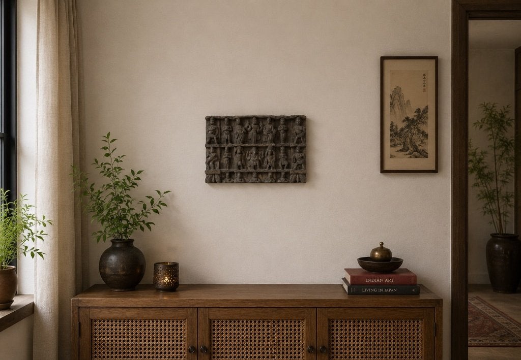 Tempelfries – Ganesha – Indiaas houtsnijwerk, Antiek en Kunst, India, Ophalen of Verzenden, Houtsnijwerk, Hout