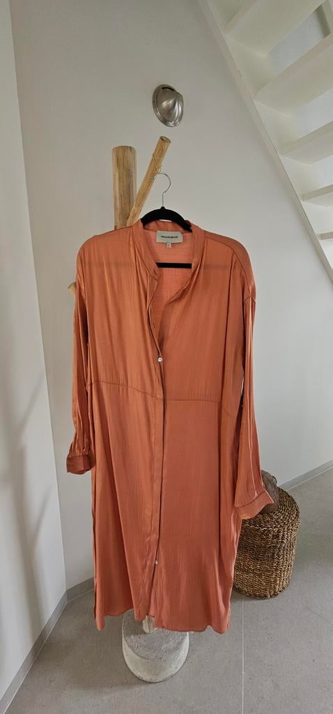 Femmes du Sud Hemdjurk Blousejurk Oranje Goud Glans Maat L, Femmes du Sud, Maat 42/44 (L), Oranje, Ophalen of Verzenden