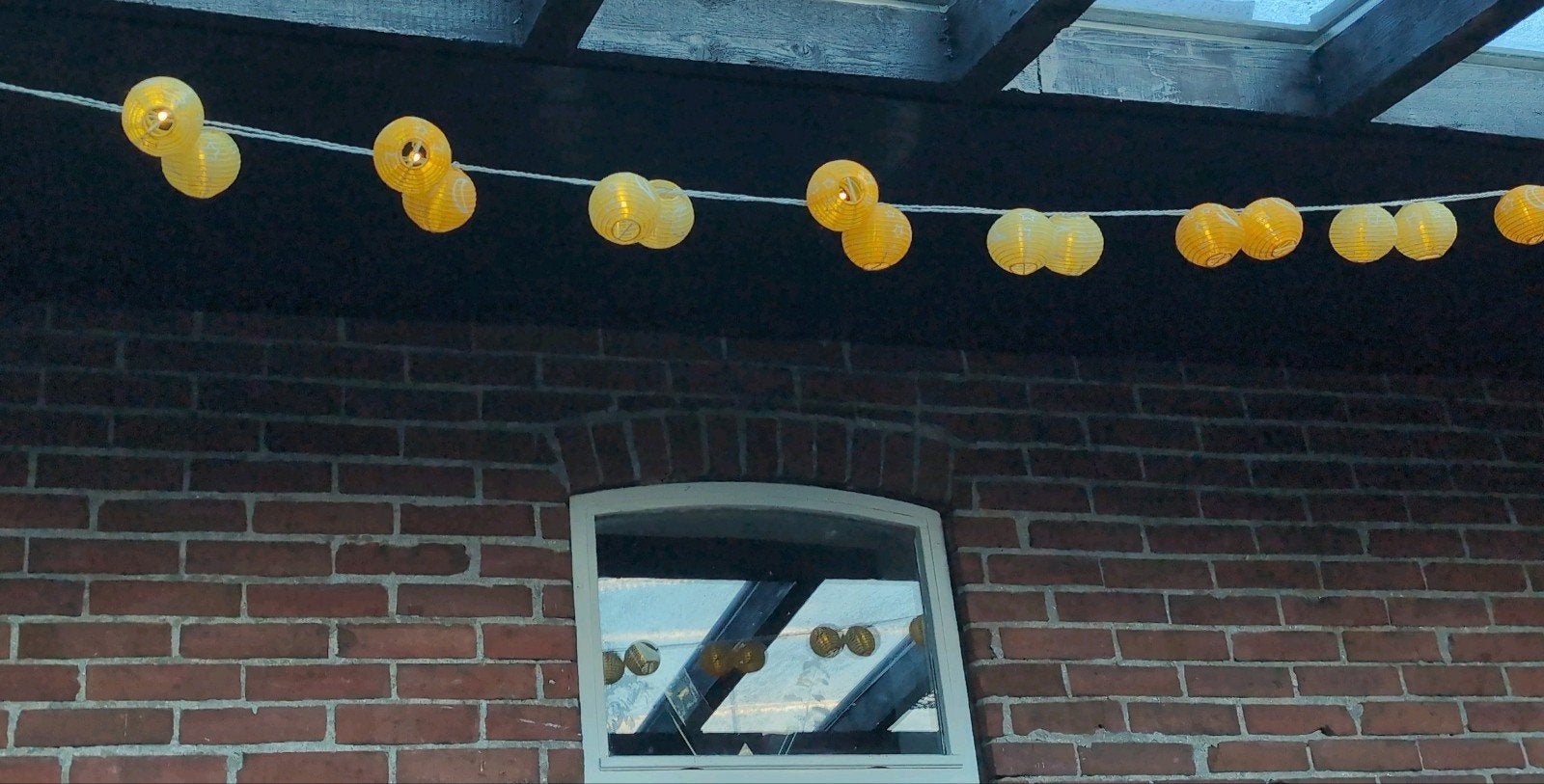 Lampen slinger met 20 gele lampionnen, Ophalen of Verzenden, Netvoeding, Minder dan 50 watt, Overige typen