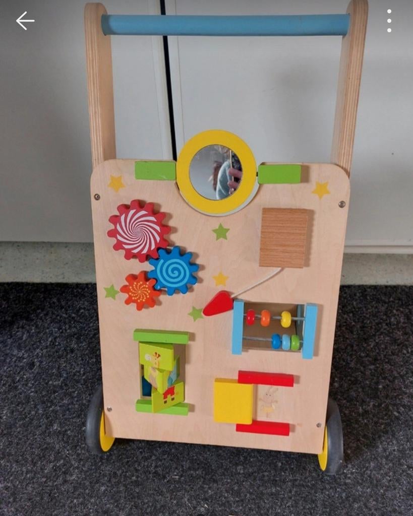 Houten loopwagen met activiteitenbord, Ophalen, Zo goed als nieuw, Overige typen