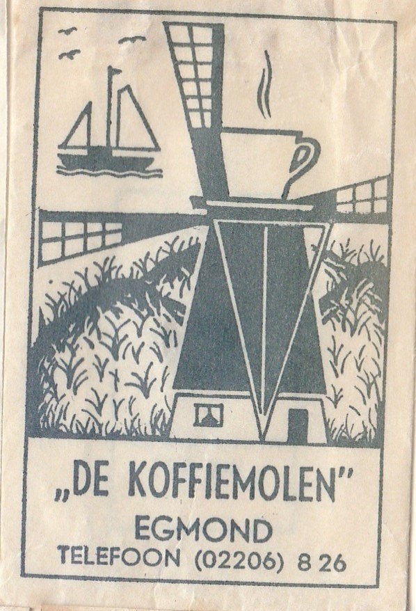 De Koffiemolen Egmond - molen zeilboot wiek kopje koffie, Verzamelen, Ophalen of Verzenden