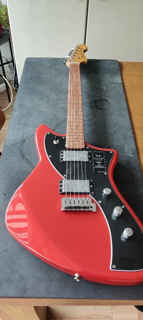 Fender meteora HH gitaar fiesta red, Ophalen, Zo goed als nieuw, Solid body, Fender
