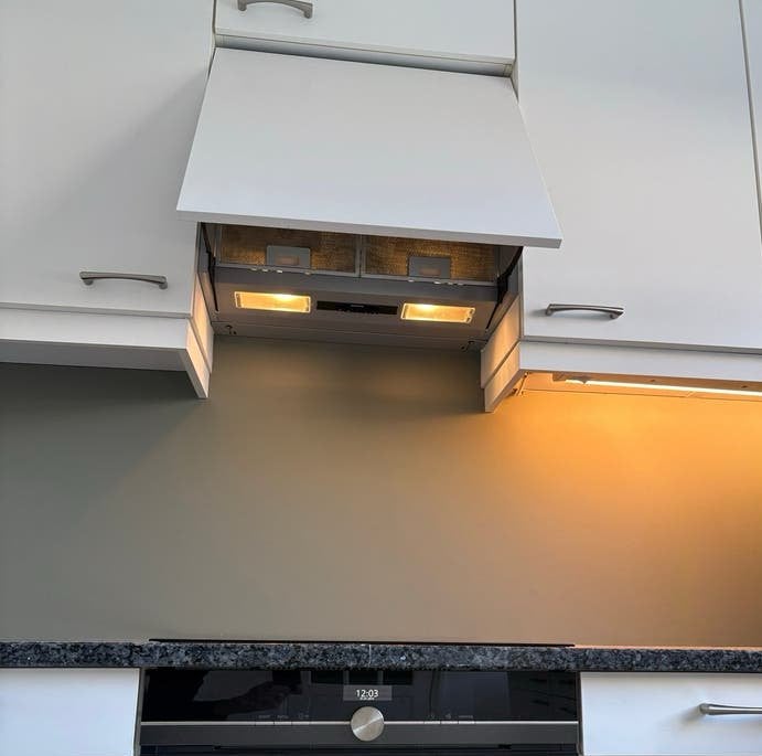 Afzuigkap Siemens LE66MAC00 Inclusief Boekjes, Witgoed en Apparatuur, Afzuigkappen, Gebruikt, Inbouw, Vlakschermkap, Minder dan 200 m³ per uur