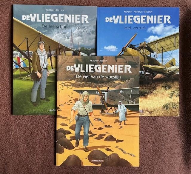 De Vliegenier (1-3), Meerdere stripboeken, Ophalen of Verzenden, Zo goed als nieuw