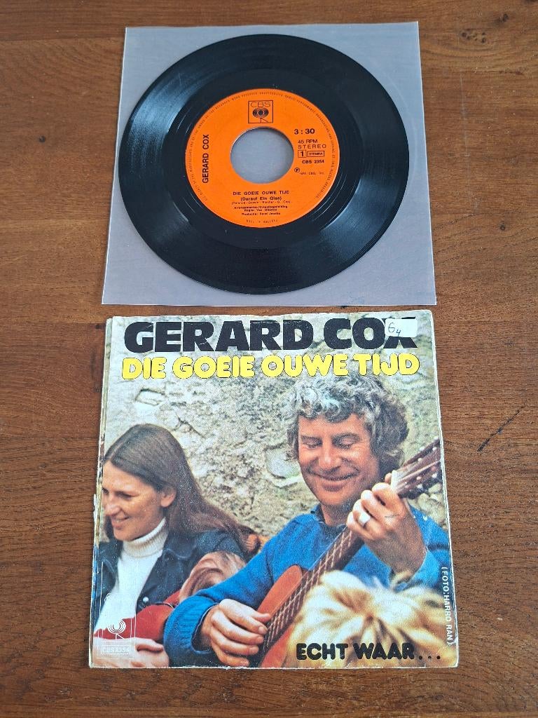 Gerard Cox ,die goeie ouwe tijd, 7 inch, Single, Ophalen of Verzenden, Zo goed als nieuw