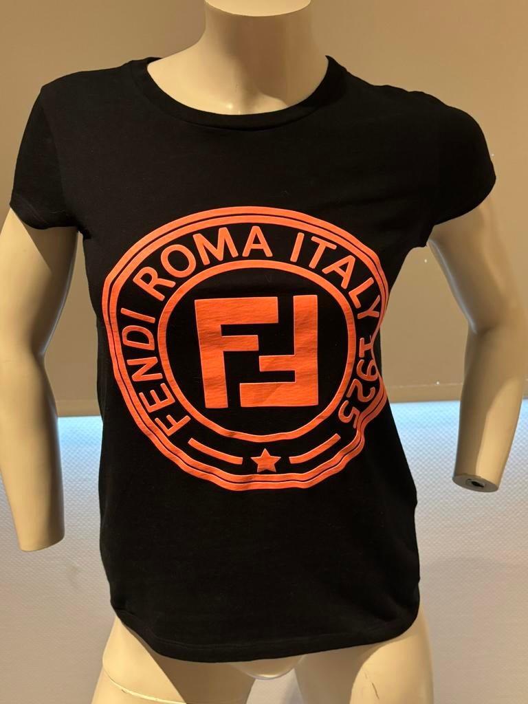 Fendi shirt met logo print 10 jaar, Kinderen en Baby's, Ophalen of Verzenden, Zo goed als nieuw, Meisje, Shirt of Longsleeve