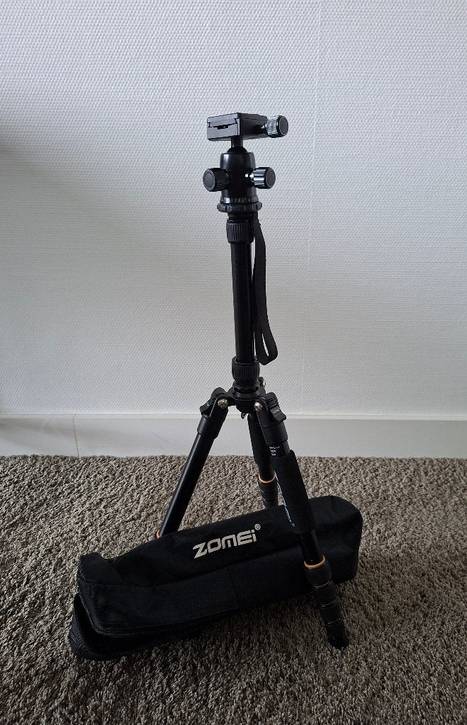 foto/video statief Zomei Q666, Audio, Tv en Foto, Fotografie | Statieven en Balhoofden, Overige merken, Zo goed als nieuw, 150 tot 175 cm