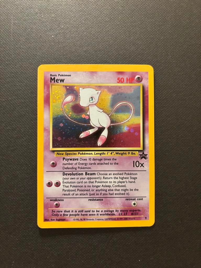 Mew Pokémon Kaart (Wizards Black Star Promo #9), Ophalen of Verzenden, Zo goed als nieuw, Losse kaart