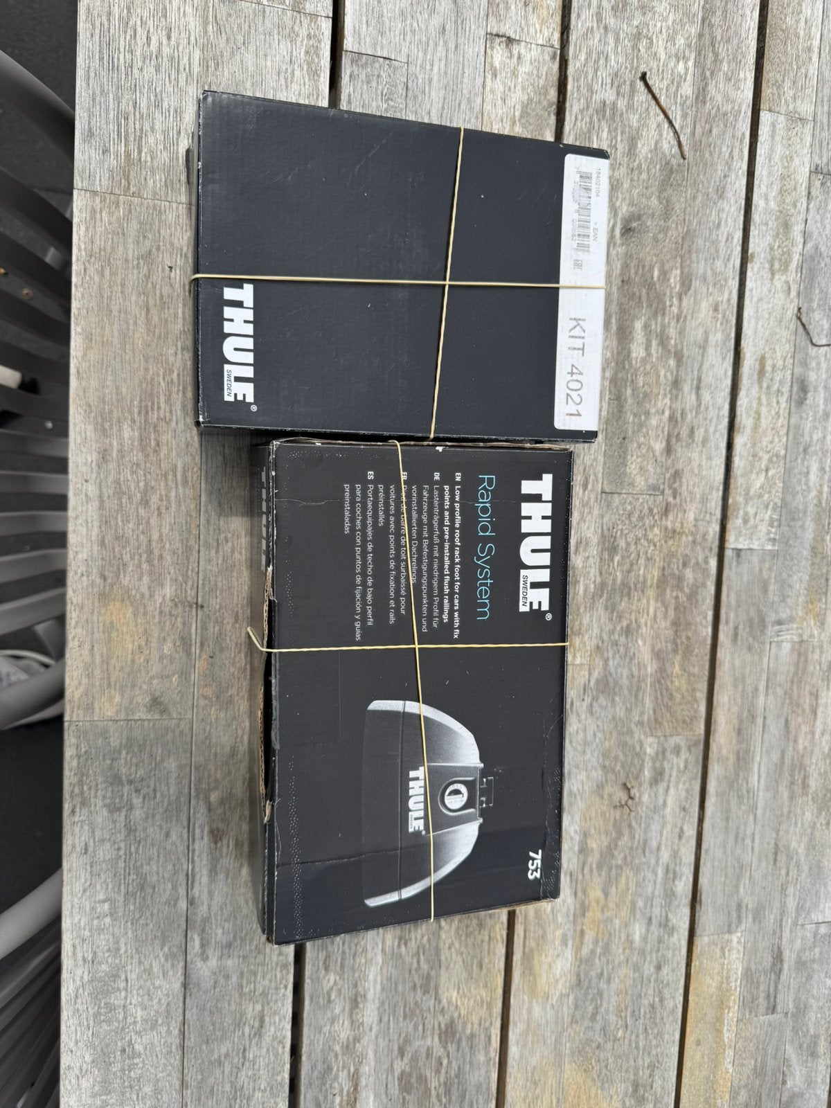 Thule Rapid System 753 + kit 4021 dakdragerset Volvo V60, Auto diversen, Dakdragers, Ophalen of Verzenden, Zo goed als nieuw