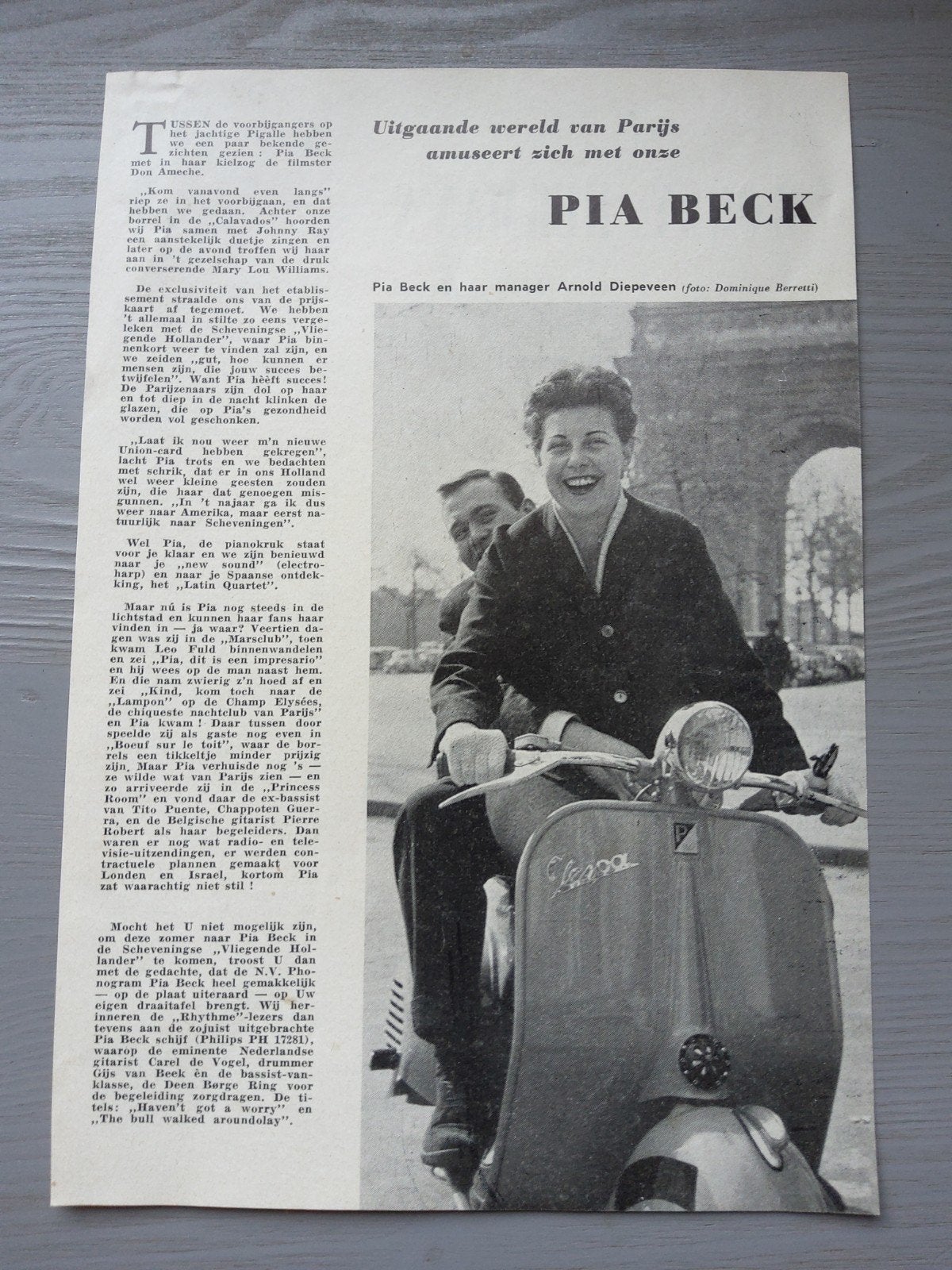 Pia Beck, Ophalen of Verzenden, Boek, Tijdschrift of Artikel