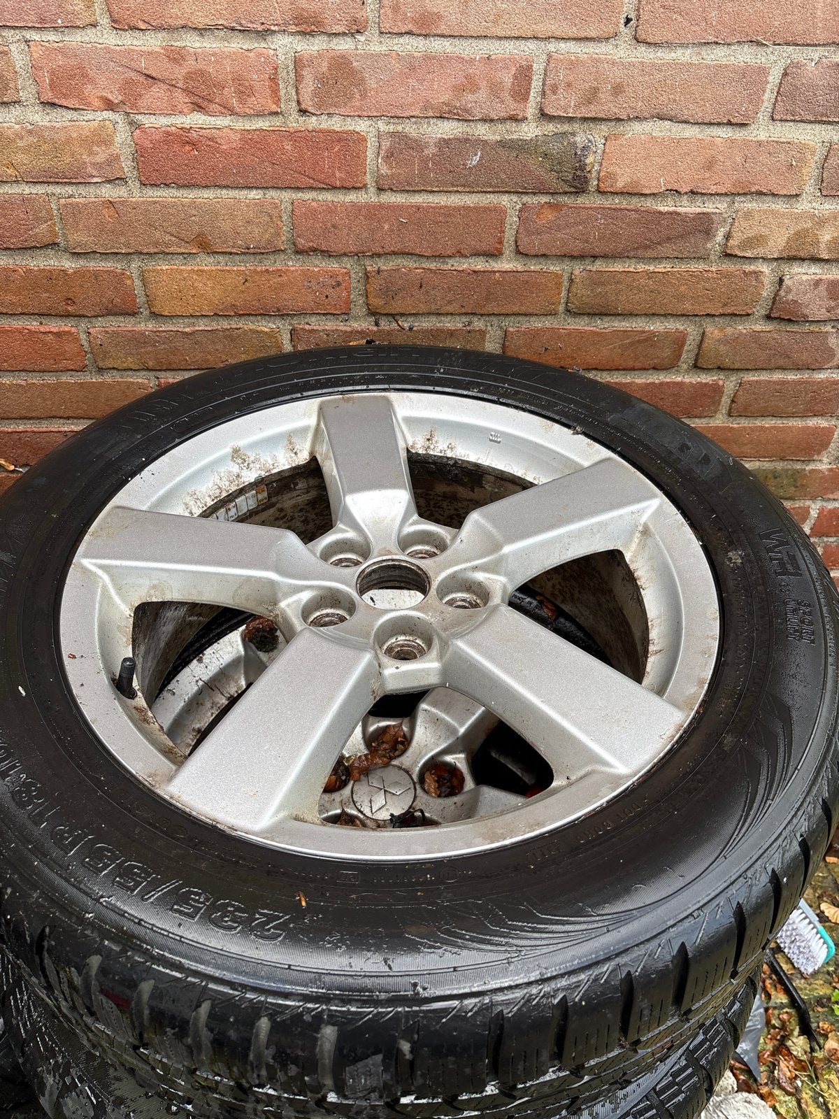 Velgen met Banden 18” Mitsubishi Outlander, Ophalen, 18 inch, Gebruikt, Banden en Velgen