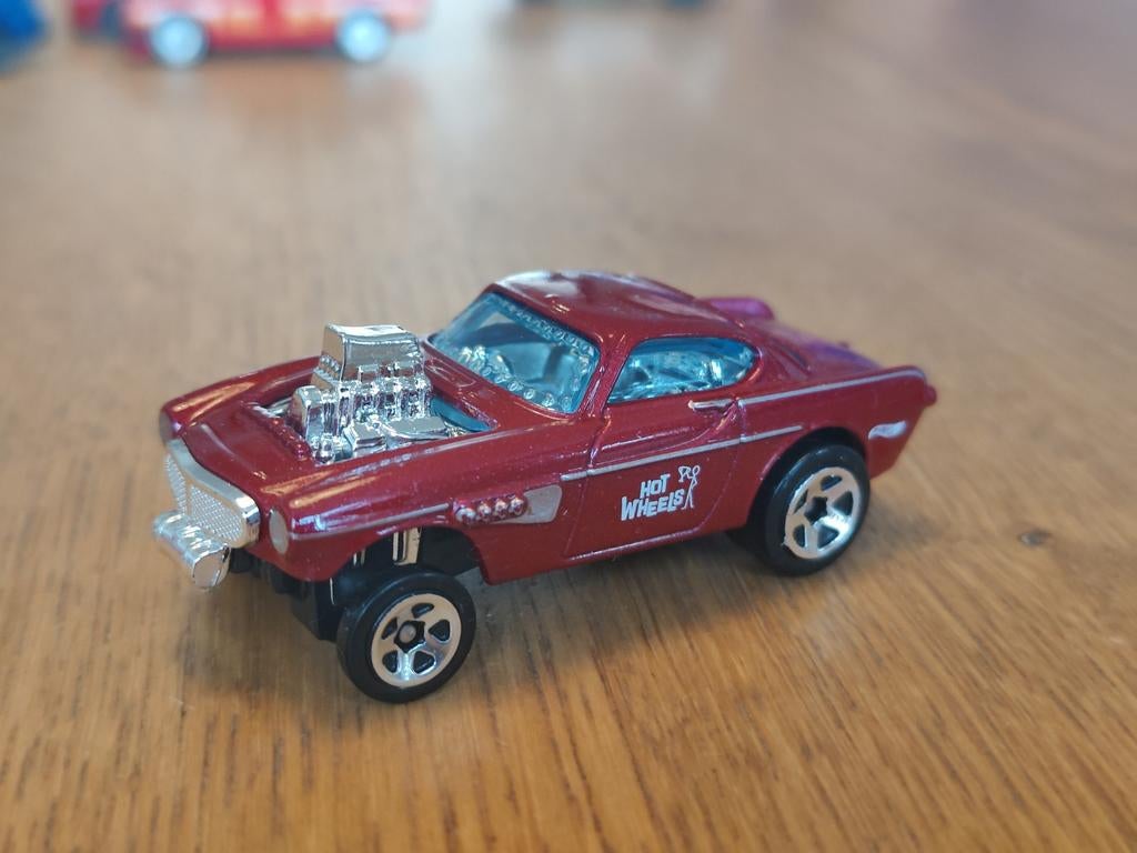 Hot Wheels Volvo P1800 Gasser ROOD, Ophalen of Verzenden, Zo goed als nieuw, Auto