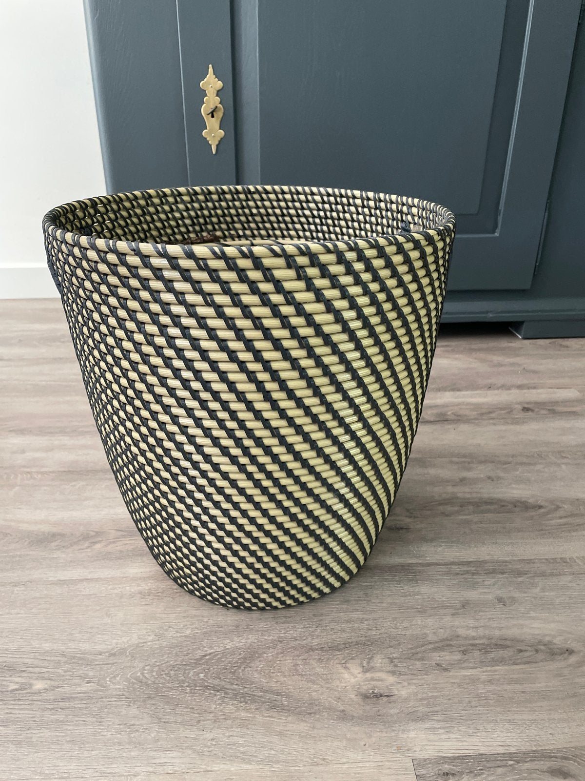 IKEA mand voor planten - Zwart/Beige gevlochten, Overige materialen, Gevlochten, Mand, Rond