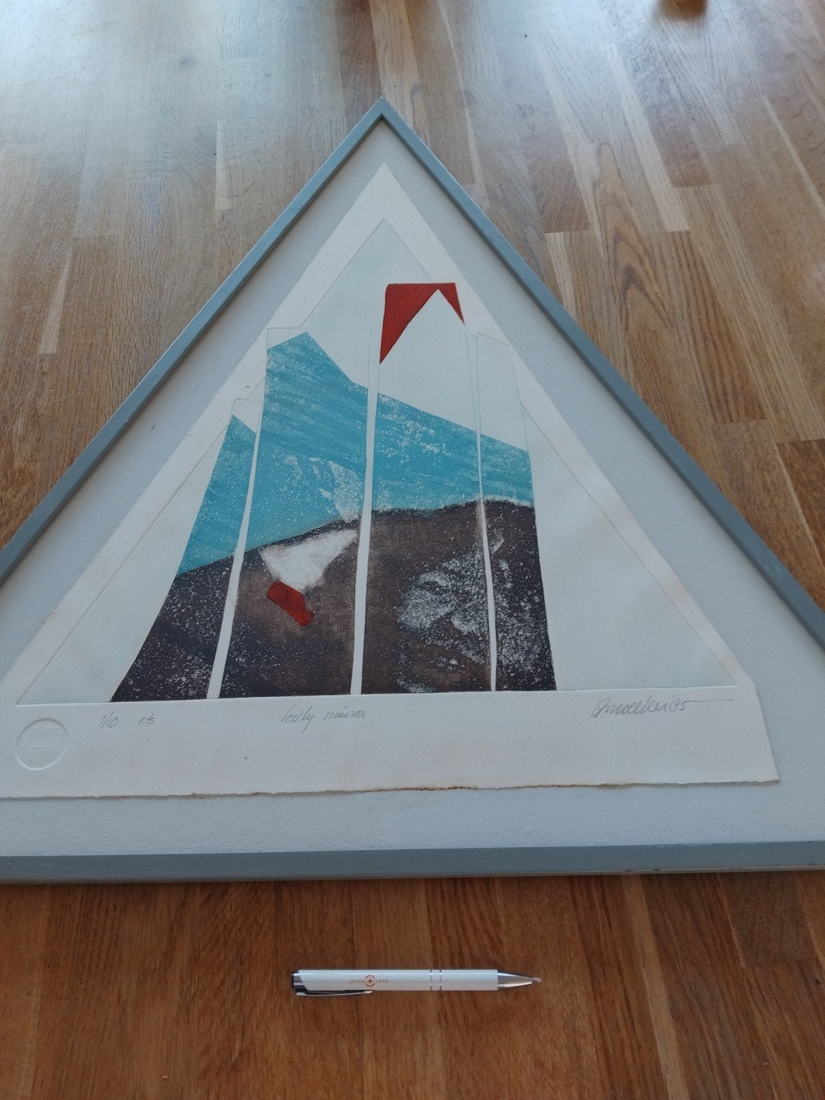 ETS Genummerd 1/10 atelier Montagne 1985 kunstenaar ONBEKEND, Antiek en Kunst, Ophalen of Verzenden, Ets