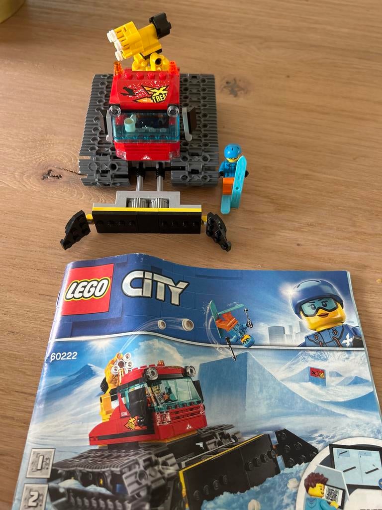 LEGO City 60222 Snowcat met snowboarder en instructieboekje, Ophalen of Verzenden, Zo goed als nieuw, Overige merken