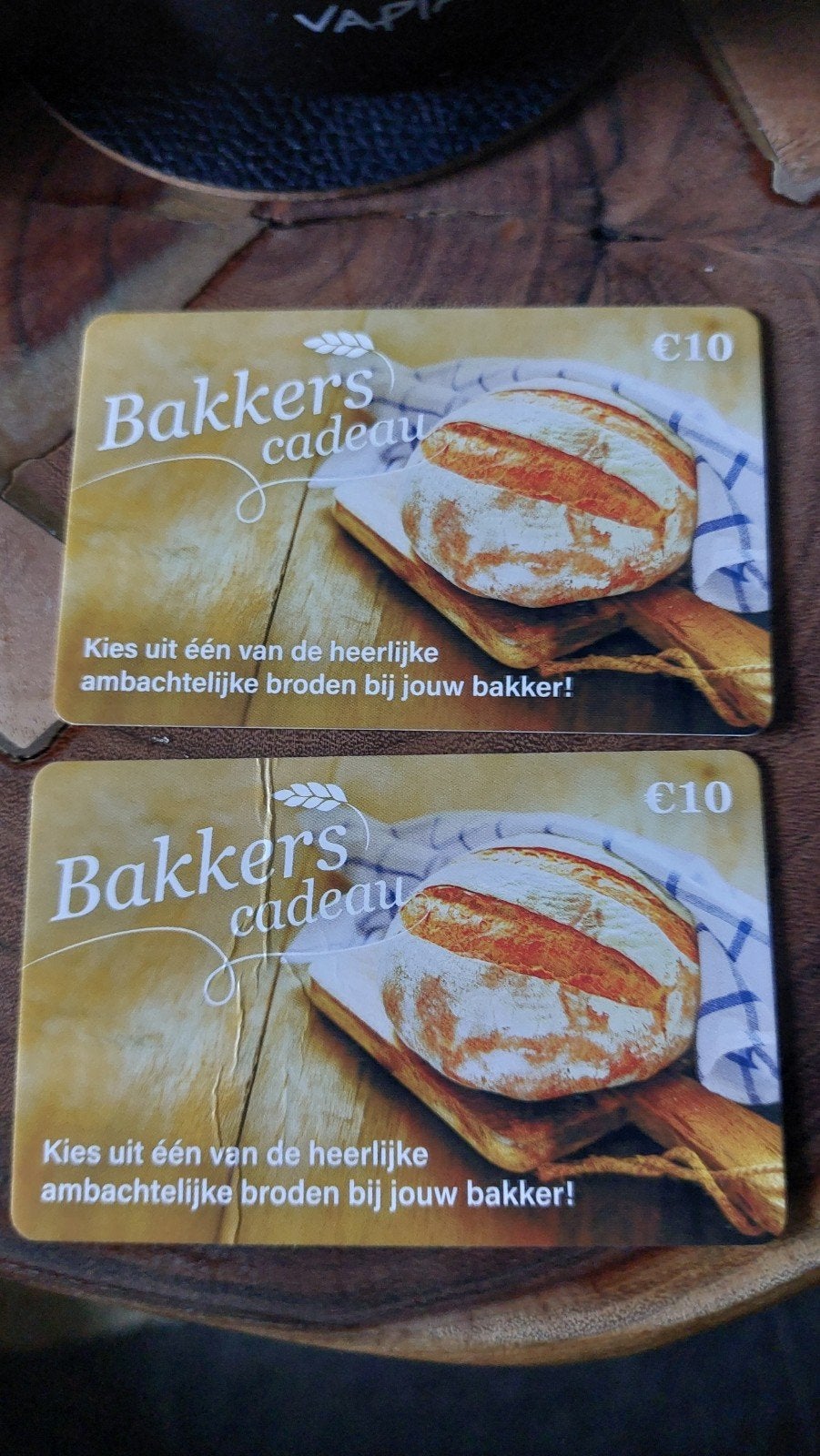 cadeaubon voor bakker postcodeloterij, Twee personen, Cadeaubon