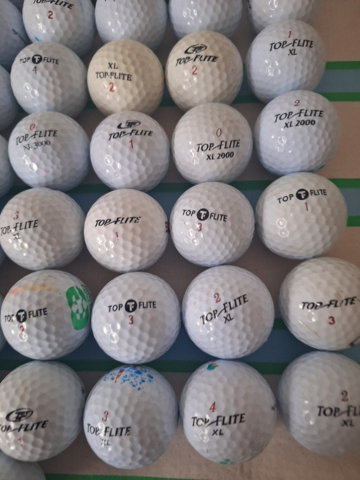 100 Topflit Golfballen, Ophalen of Verzenden, Gebruikt, Bal(len)