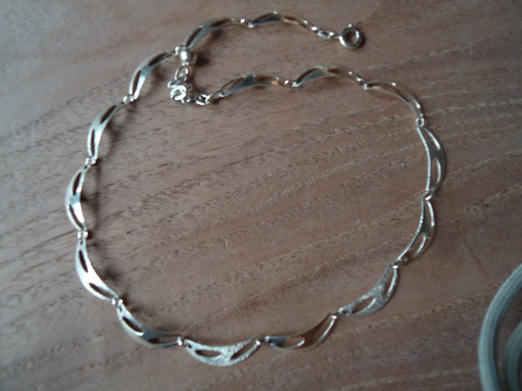mooie echt zilveren choker ketting gemerkt E.L.D 925, Ophalen of Verzenden, Zo goed als nieuw, Zilver, Zilver