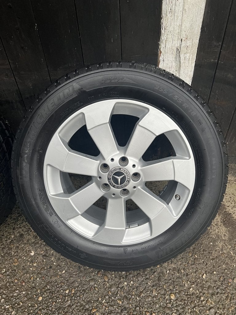 Originele Mercedes ML GLE velgen W166 18” 5x112 winter tpms, Auto-onderdelen, 18 inch, Gebruikt, 255 mm, Banden en Velgen