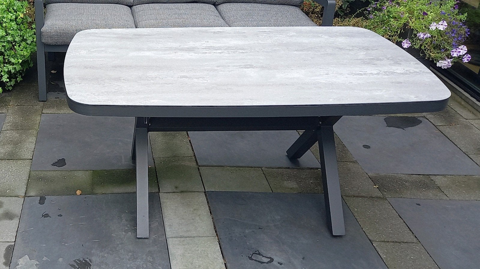 Nieuw * Deense Lounge Tafel 140 cm 80x65 hoog., Tuin en Terras, Ophalen of Verzenden, Nieuw, Rechthoekig, Aluminium