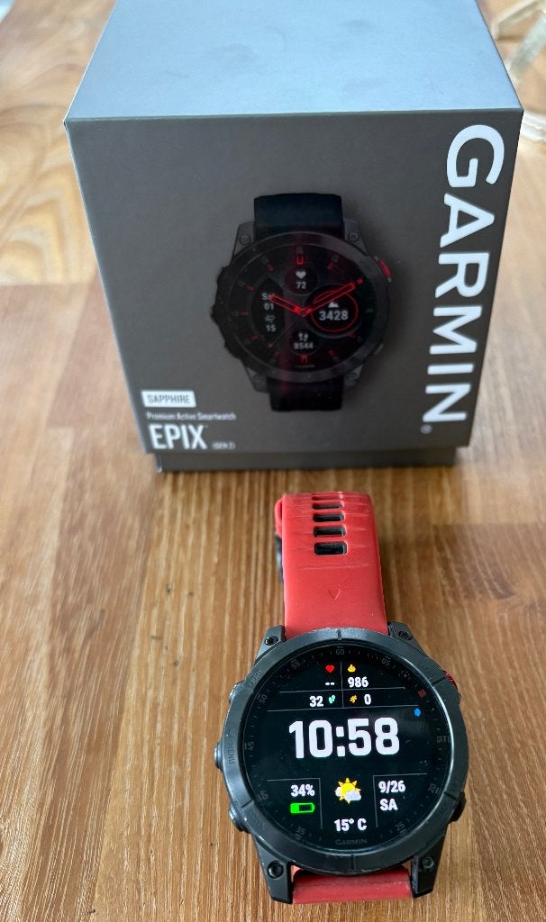 Garmin - EPIX 47 mm GEN 2 - Sapphire, Zwart, IOS, Ophalen of Verzenden, Zo goed als nieuw