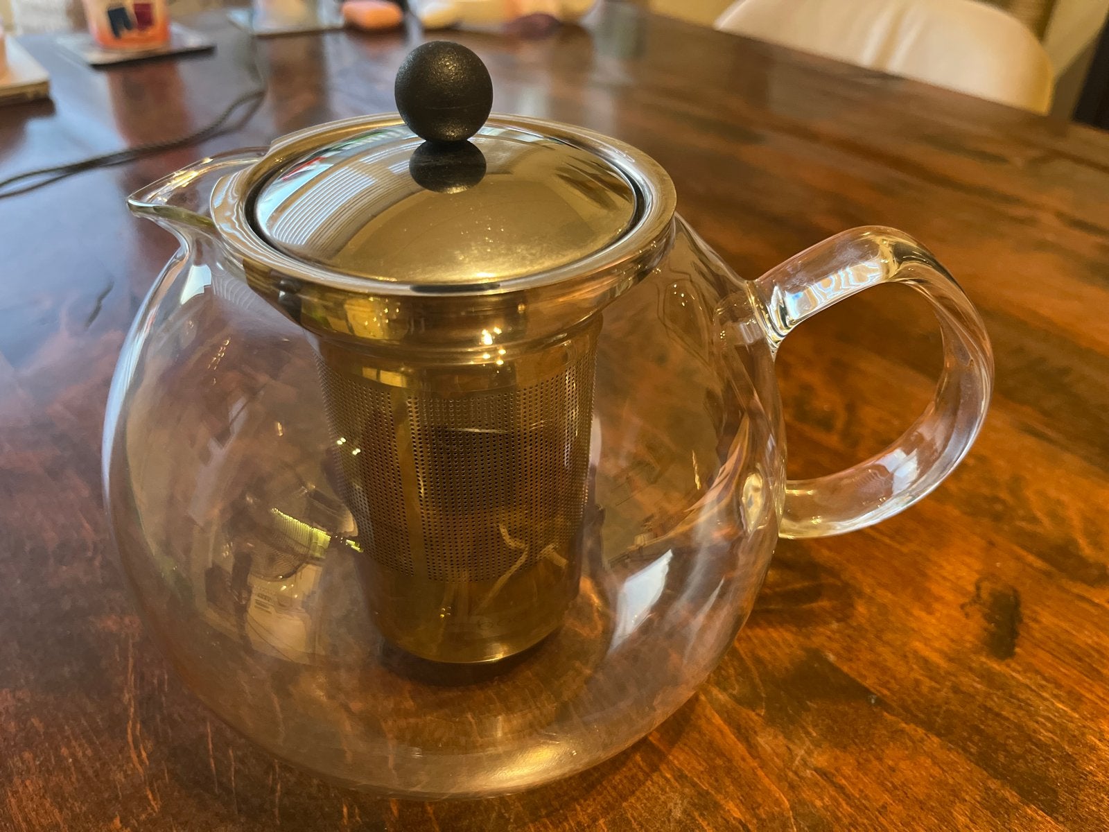 Glazen Bodum Theepot met Zeef voor Losse Thee, Theepot/fluitketel, Bodum, Ophalen of Verzenden, Glas