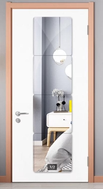 Plakspiegel Rechthoek 4 stuks - 20 x 20 cm - nieuw, Huis en Inrichting, Woonaccessoires | Spiegels, Minder dan 50 cm, Vierkant