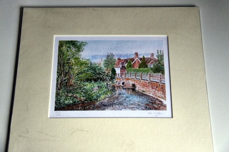 Tekening/painting Grenville Allen - in passe-partout - nieuw, Ophalen, Tekening