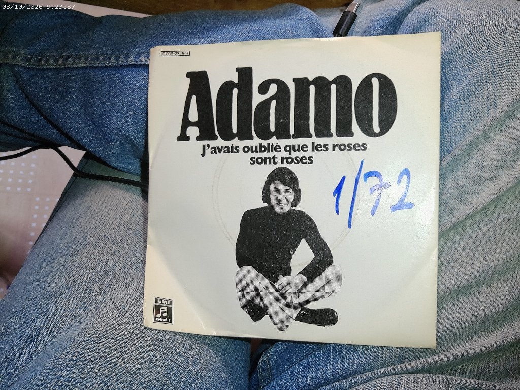 Adamo - J'avais oublie que les roses sont roses, Gebruikt, Fotohoes, 7 inch, Ophalen of Verzenden
