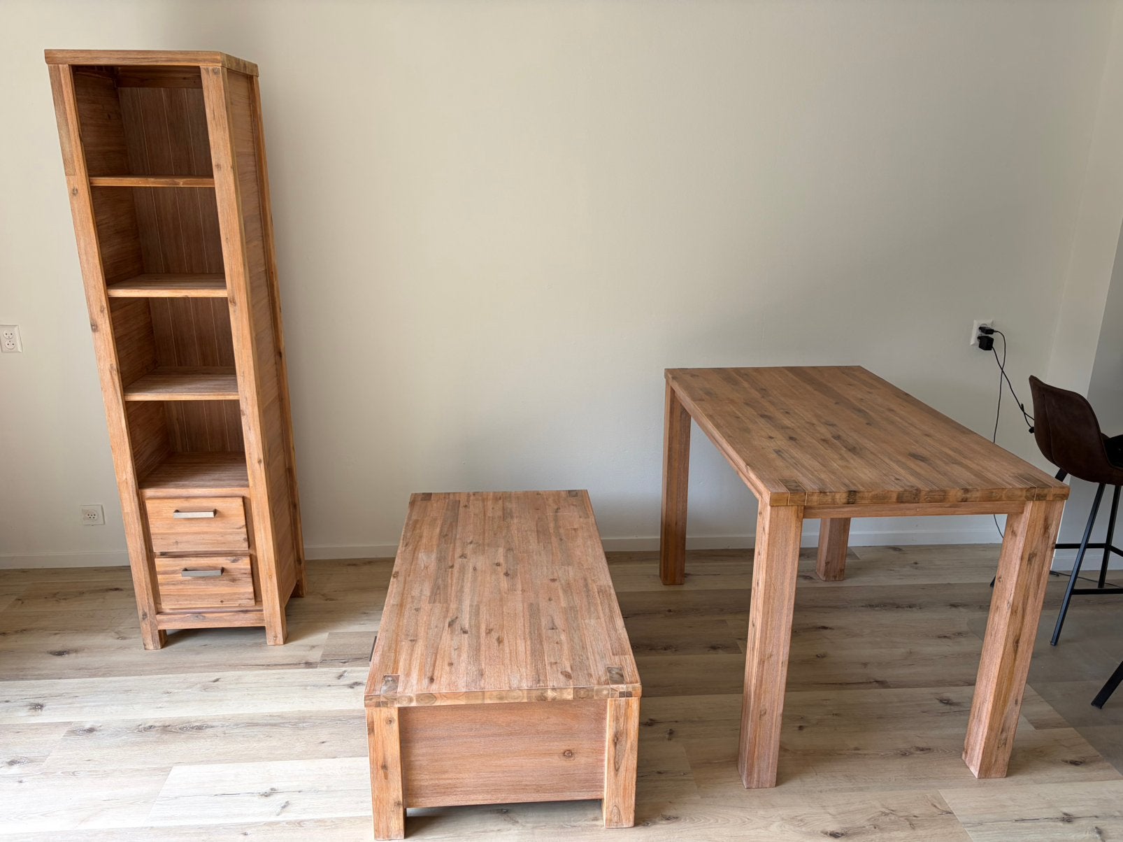 Meubel set (3st) acacia hout, Ophalen