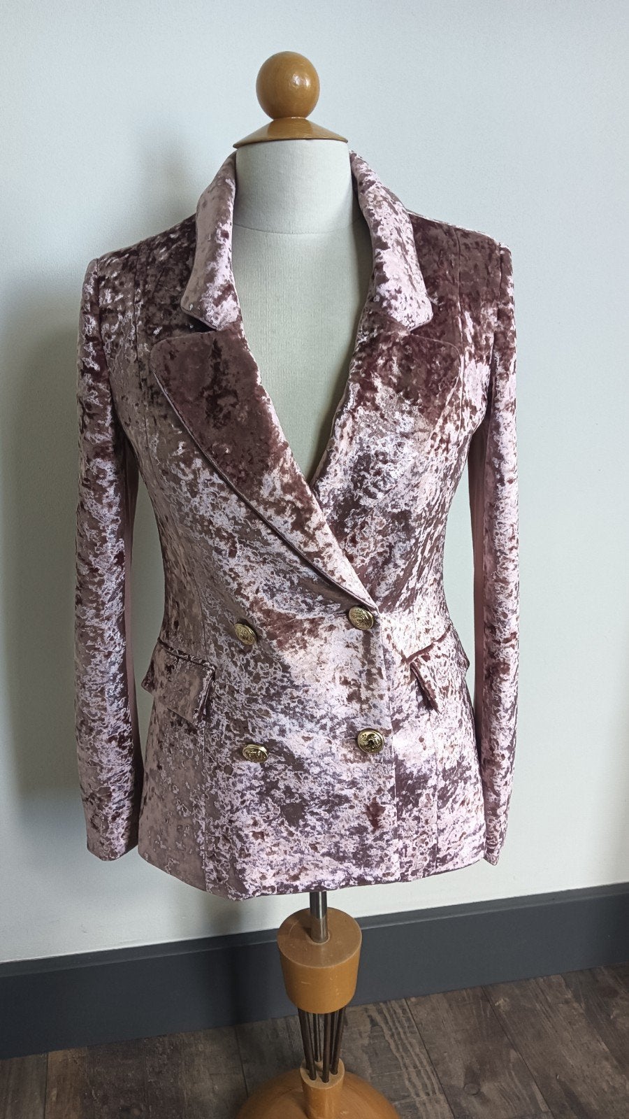 JOSH V Manon Velvet Blazer Roze Maat S, Ophalen of Verzenden, Zo goed als nieuw, Jasje, Roze