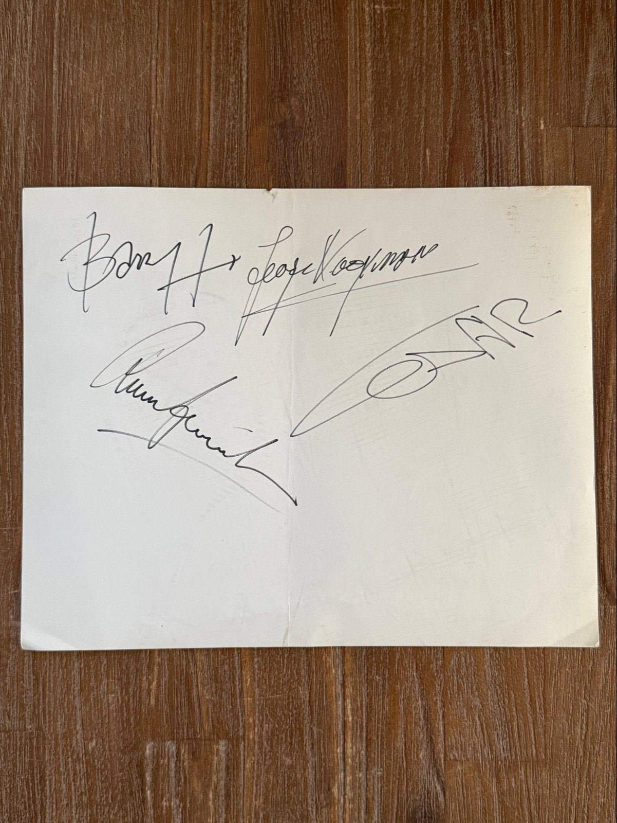 Persfoto Golden Earring Gesigneerd, Verzamelen, Muziek, Artiesten en Beroemdheden, Ophalen of Verzenden, Gebruikt, Foto of Kaart