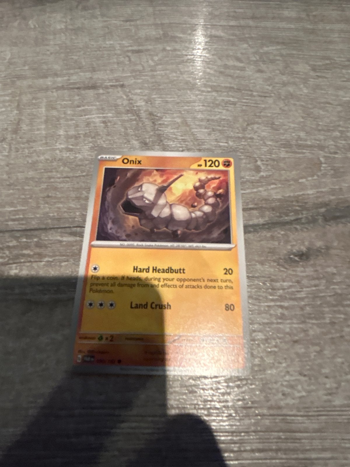 Pokémon Kaart - Onix (120 HP), Ophalen of Verzenden, Gebruikt, Losse kaart