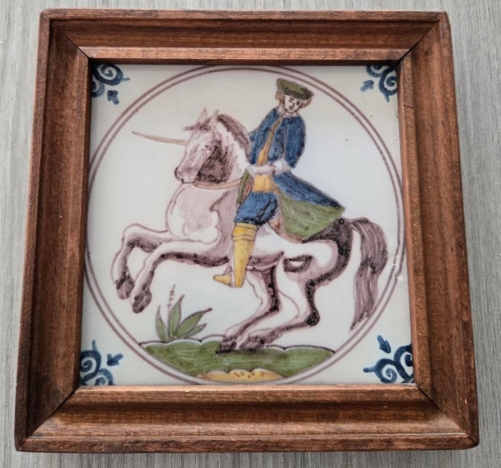Oud-Hollandse tegel van Koninklijke Tichelaar Makkum, Ophalen of Verzenden