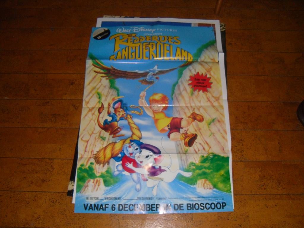 De reddertjes in Kangeroeland Filmposter, Verzamelen, Ophalen of Verzenden, Zo goed als nieuw, A1 t/m A3, Film en Tv
