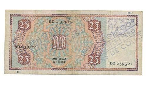 Nederland 25 Gulden 1931 Mees Buiten omloop, Postzegels en Munten, Bankbiljetten | Nederland, Ophalen of Verzenden, 25 gulden