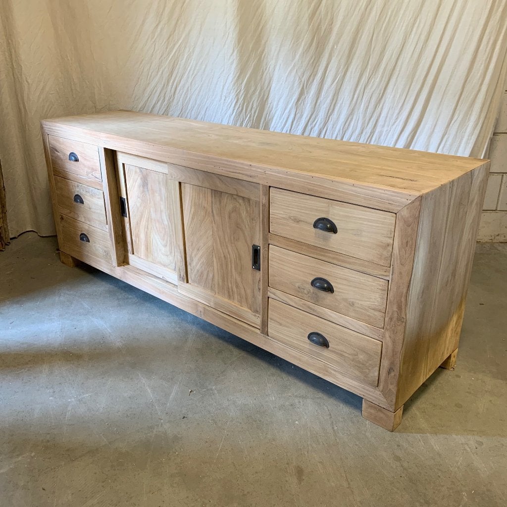 tv meubel teak  - 180 cm breed - 6 lades - Gratis bezorgd, TTM Wonen, Meubels – (Perzische) Tapijten en Woonaccessoires, Taag 63, 2491 CS, Den Haag (Forepark)